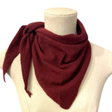 Cashmere Triangle Scarf Burgundy