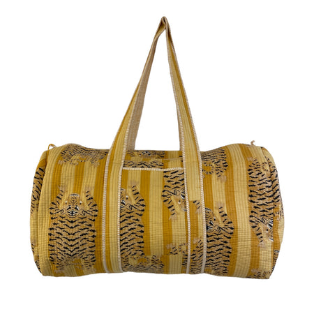 Duffle Bag Large Quilted Cotton Ocher Tiger