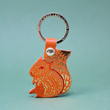 Leather Key Fob Squirrel