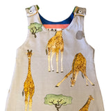 Romper Organic Cotton Adjustable Size Giraffe