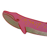 Book Mark Leather Whale Hot Pink