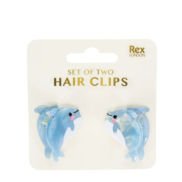 Mini Hair Claw Clips Dolphins