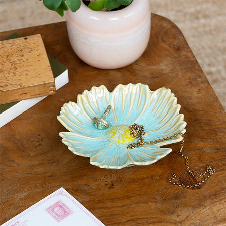 Ceramic Trinket Dish Flower