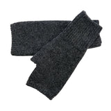 Fingerless Mittens Cashmere Blend Dark Grey