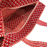 Tote Bag With Zipper Red Ebony Floral