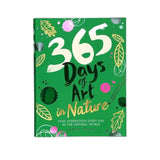 Book titled '365 Days of Art in Nature' on a green background