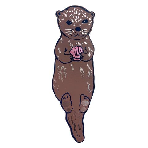 Bookmark Leather Brown Otter
