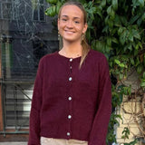 Josefine Mohair Cardigan Burgandy