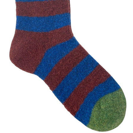 Bonne Maison Wool Socks Indigo Stripe