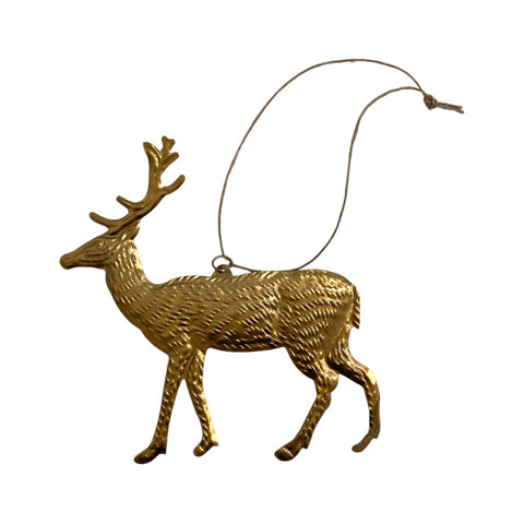 Decoration Pressed Gold Reindeer