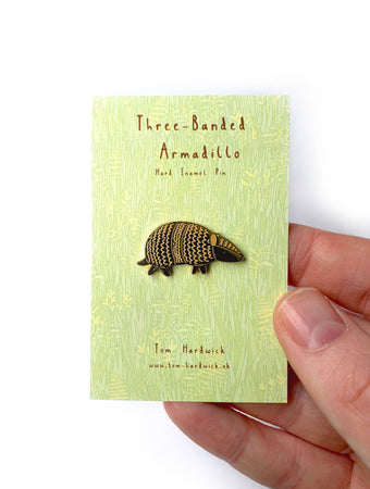 Enamel Pin Three Banded Armadillo
