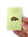 Enamel Pin Three Banded Armadillo