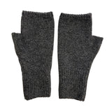 Fingerless Mittens Cashmere Blend Dark Grey