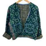 Jacket Reversible Indigo Block Print Square