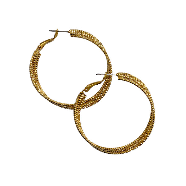 Hoop Earrings Triple Layered Thread