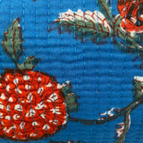 Cosmetic Wash Bag Cotton Blue Floral