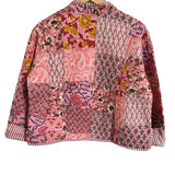 Jacket Quilted Cotton Reversible Patchwork Pink