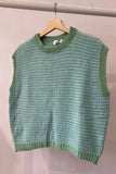 Alma Wool Vest Green Blue