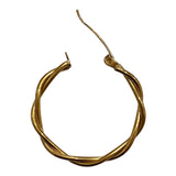 Gold Earrings Entwined Hoop Large