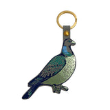 Leather Key Fob Feral Pigeon