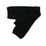 Fingerless Mittens Cashmere Blend Black