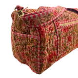 Duffle Bag Oat Pink Flower