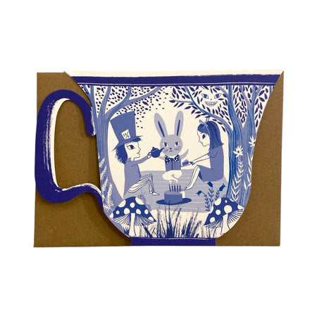 Card Alice In Wonderland Teacup