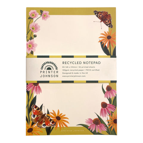 Notepad Recycled Butterflies