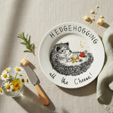 Plate China Hedgehogging All The Cheese