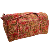 Duffle Bag Oat Pink Flower