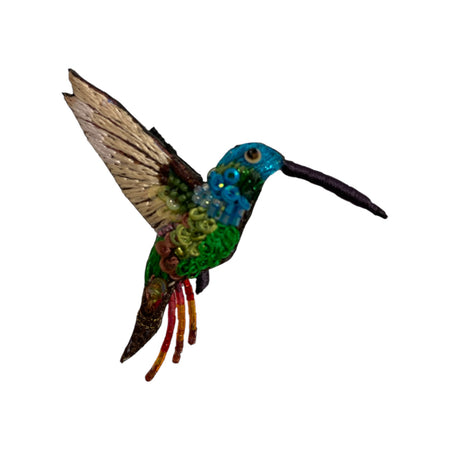 Brooch Pin Emerald Chin Hummingbird