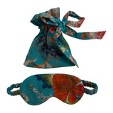 Eye Mask Teal Flower