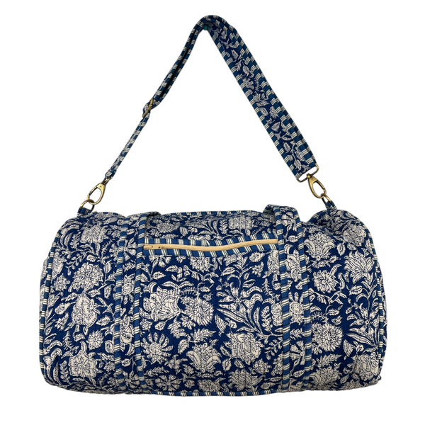 Duffle Bag Blue Flower