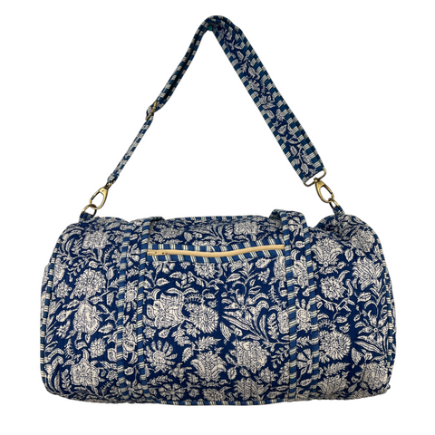 Duffle Bag Blue Flower