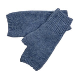Fingerless Mittens Cashmere Blend Light Blue