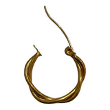 Gold Earrings Entwined Hoop Medium