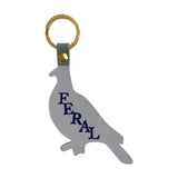 Leather Key Fob Feral Pigeon