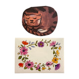 Card Curled Up Cat