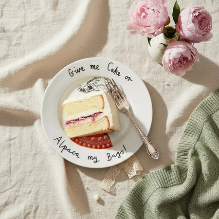 Plate China Give Me A Cake Or Alpaca My Bags