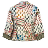 Jacket Quilted Cotton Reversible Patchwork Ivory