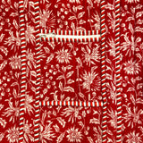 Tote Bag With Zipper Red Floral