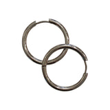 Silver Hoop Earrings Large