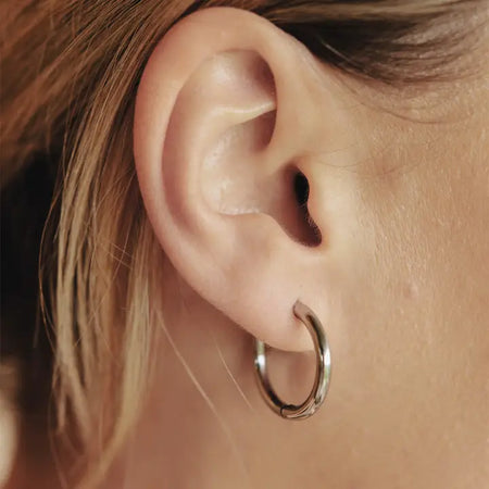 Silver Hoop Earrings Small