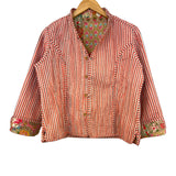 Jacket Quilted Cotton Reversible Patchwork Oat Floral