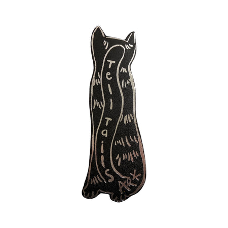 Bookmark Leather Black Cat
