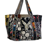 Tote Bag Over Sized Quilted Cotton Black