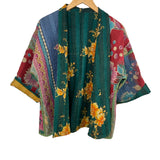 Jacket Reversable Vintage Patchwork Emerald Floral