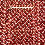 Tote Bag With Zipper Red Ebony Floral