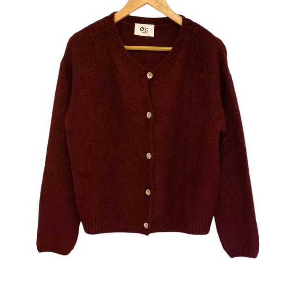 Josefine Mohair Cardigan Bordeaux