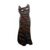 Bookmark Leather Black Cat
